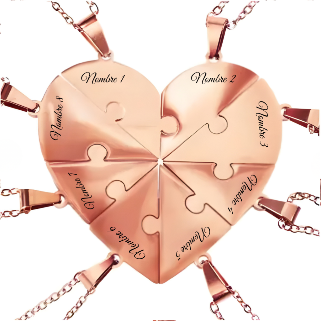 Unión™ - Collar puzzle familiar personalizado