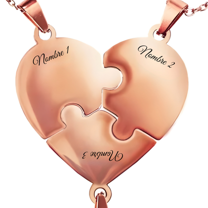 Unión™ - Collar puzzle familiar personalizado