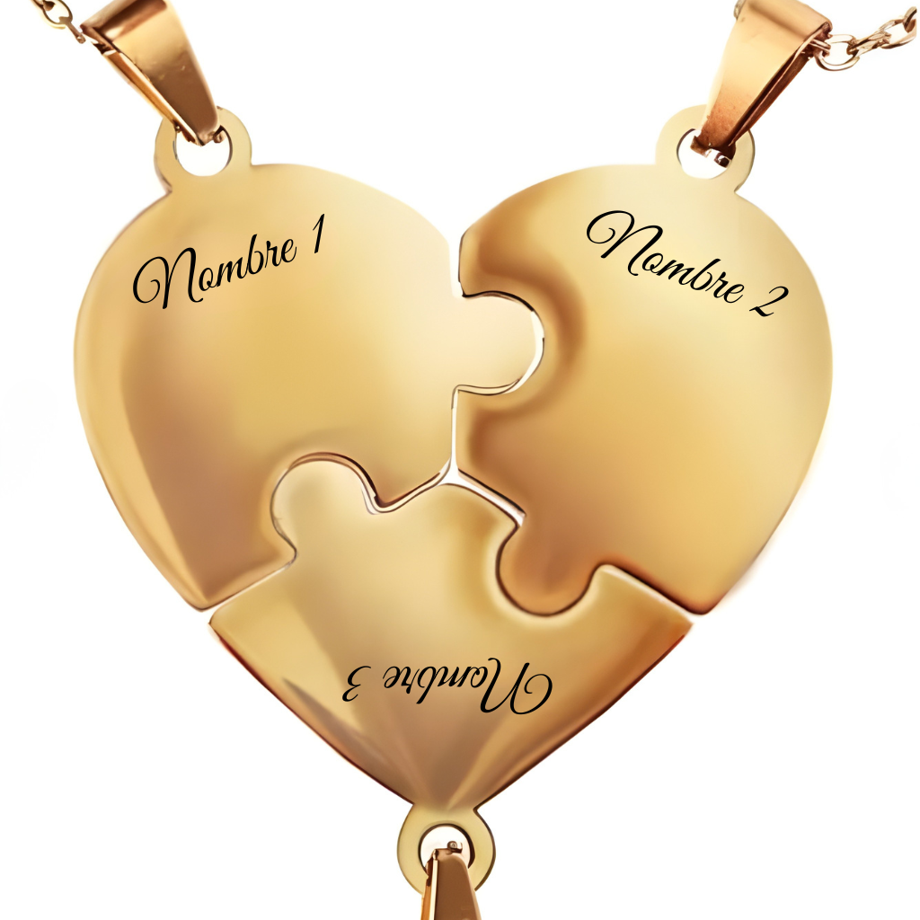 Unión™ - Collar puzzle familiar personalizado