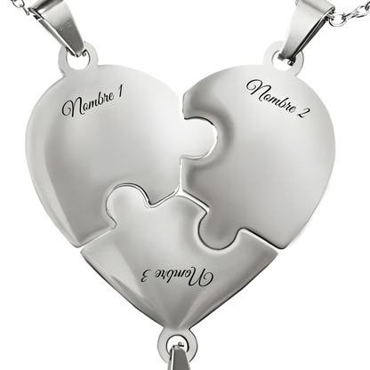 Unión™ - Collar puzzle familiar personalizado