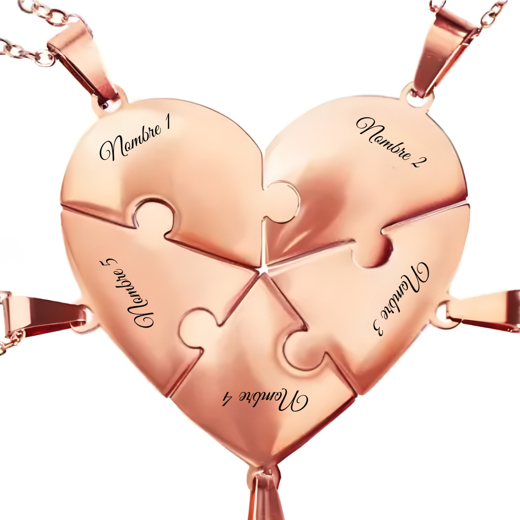 Unión™ - Collar puzzle familiar personalizado