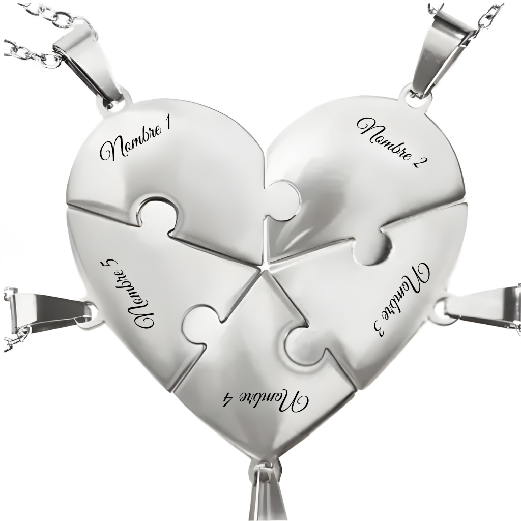 Unión™ - Collar puzzle familiar personalizado