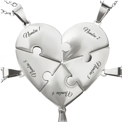 Unión™ - Collar puzzle familiar personalizado