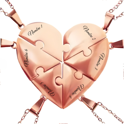 Unión™ - Collar puzzle familiar personalizado