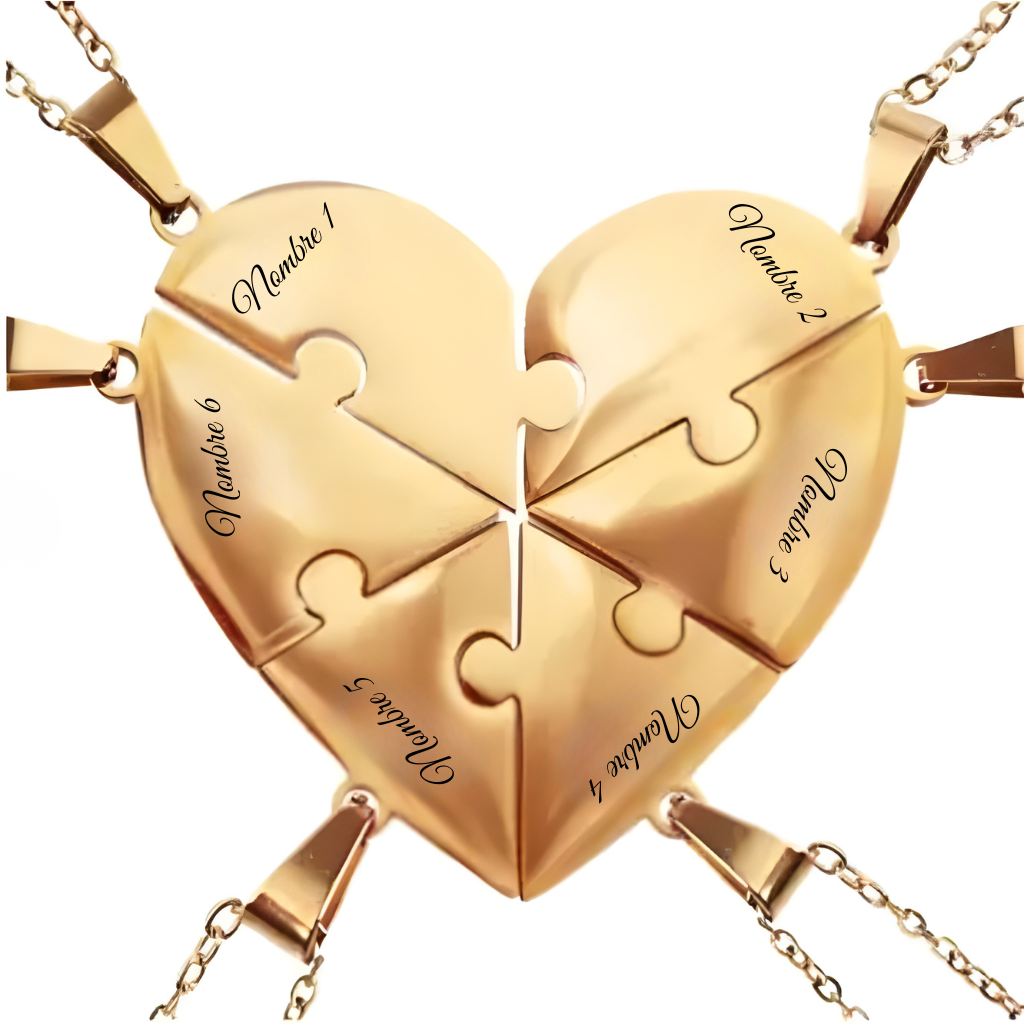 Unión™ - Collar puzzle familiar personalizado