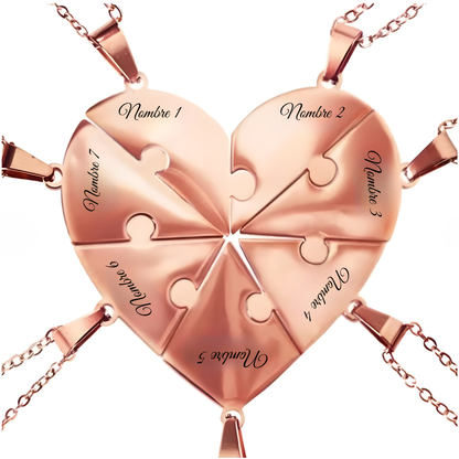 Unión™ - Collar puzzle familiar personalizado