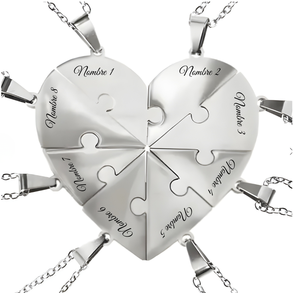 Unión™ - Collar puzzle familiar personalizado