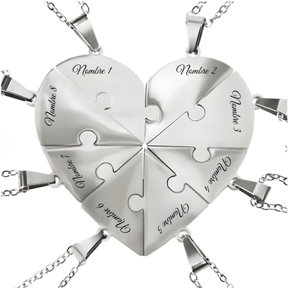 Unión™ - Collar puzzle familiar personalizado