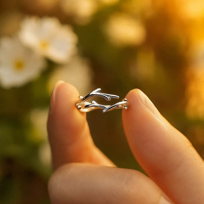 Naturaleza™ - Anillo Ajustable Sauce Plata 925