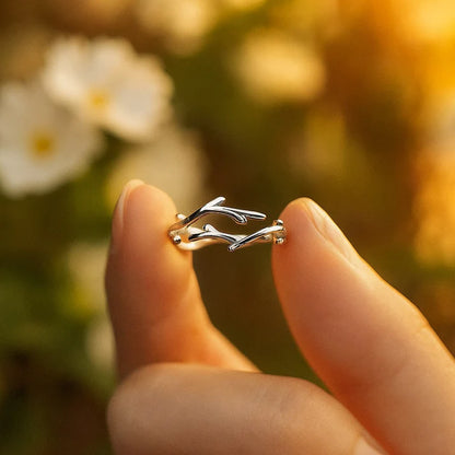 Naturaleza™ - Anillo Ajustable Sauce Plata 925