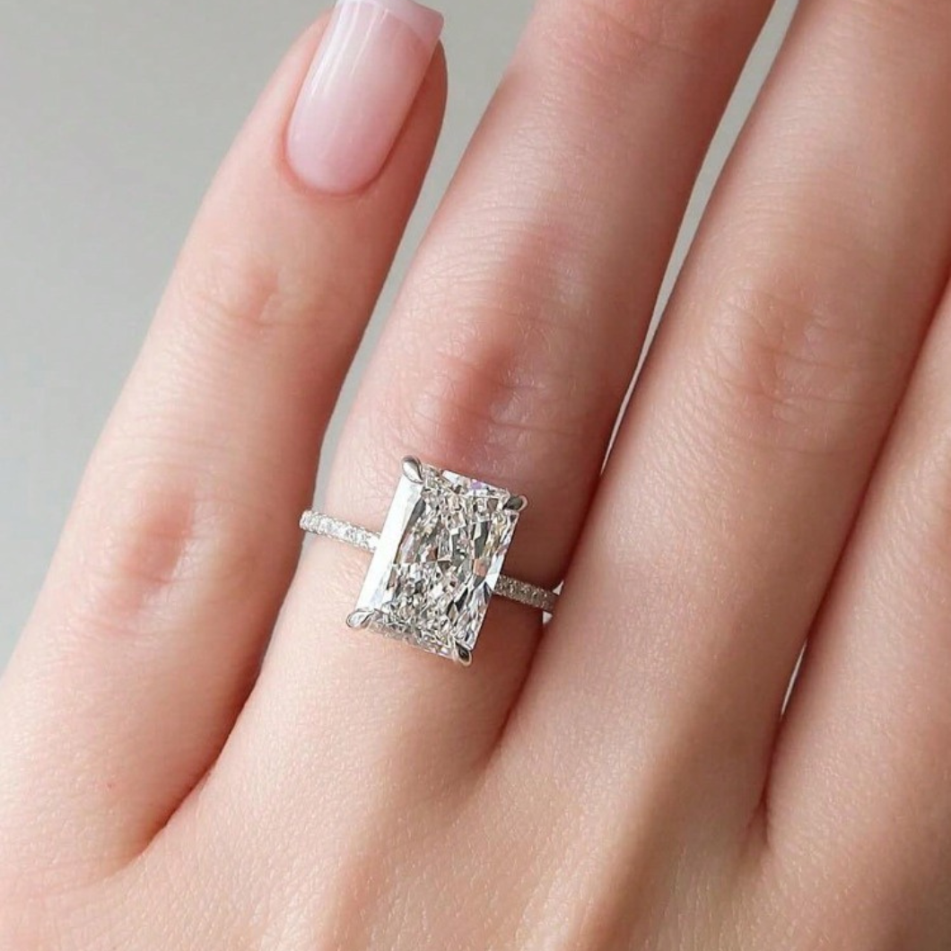 Cuadrado™ - Anillo moissanita & Plata 925