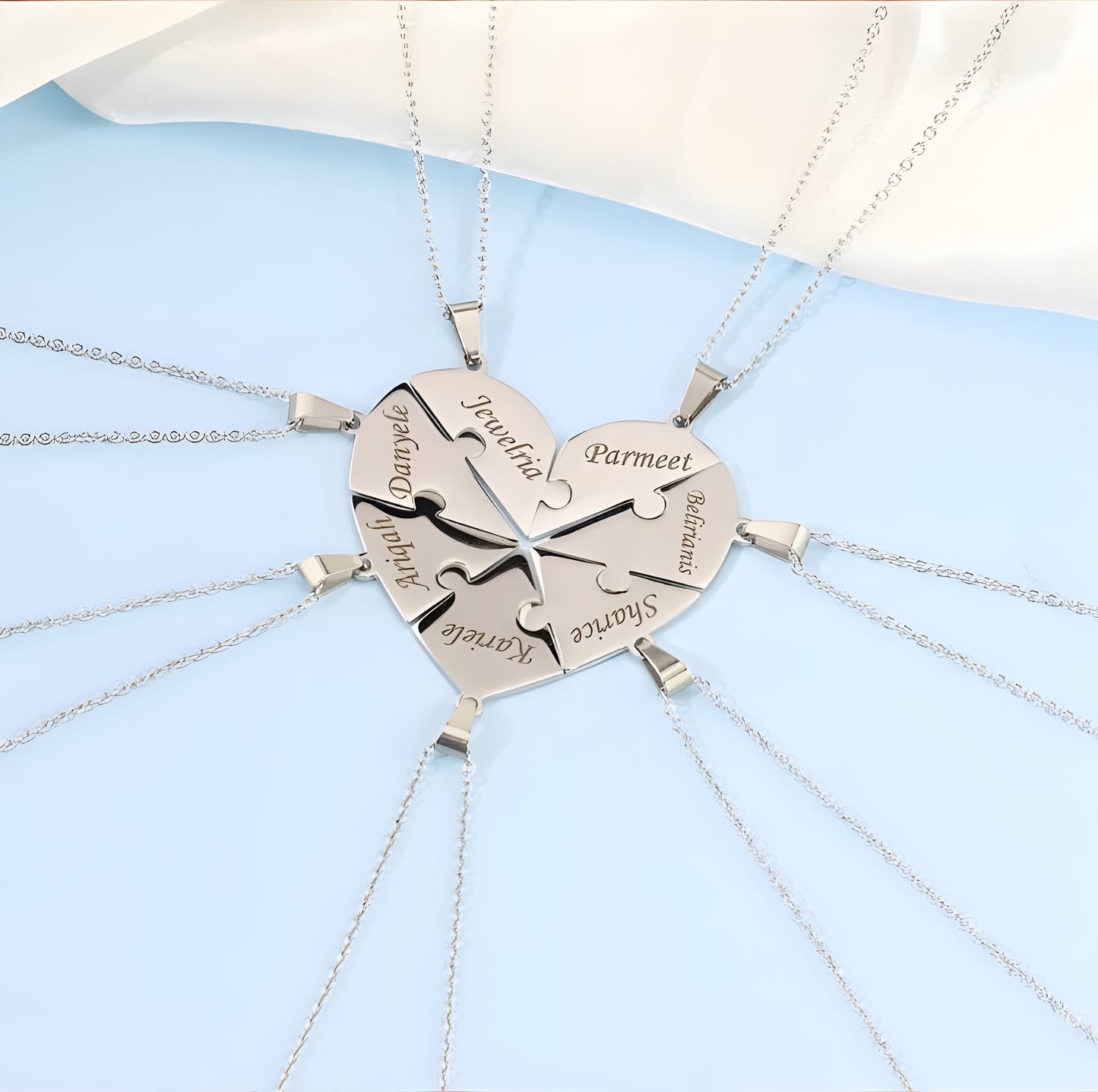 Unión™ - Collar puzzle familiar personalizado