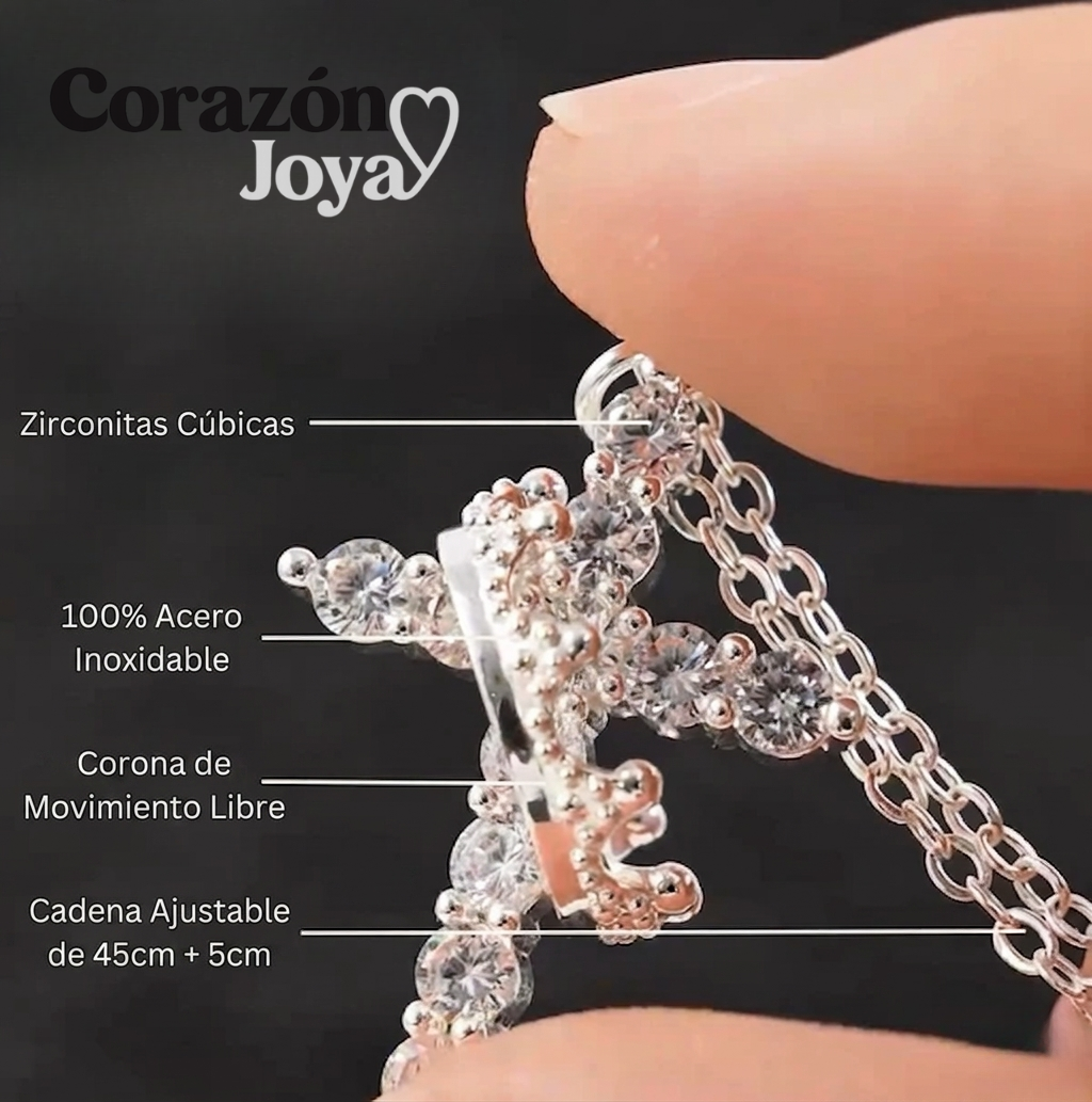 Fe™ - Colgante cruz con corona