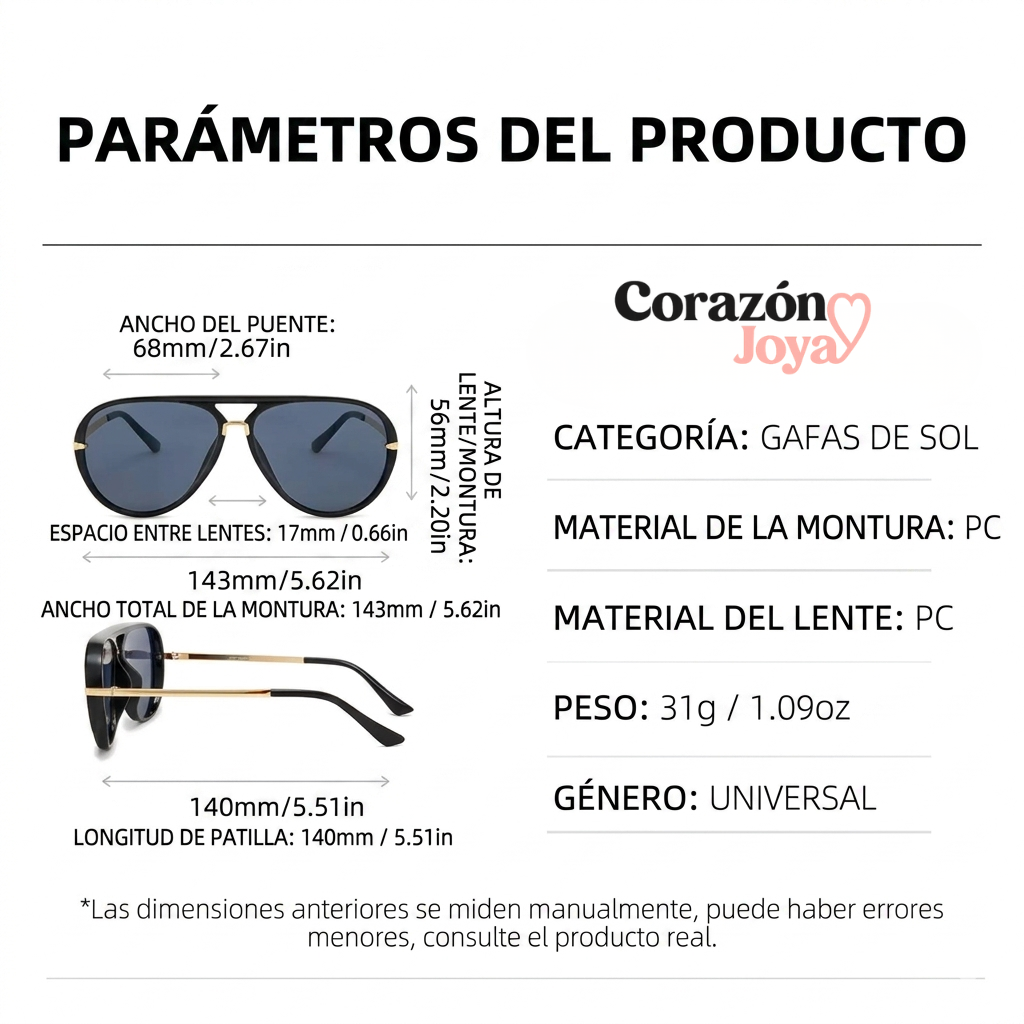 Brisa™ - Gafas de sol aviador unisex