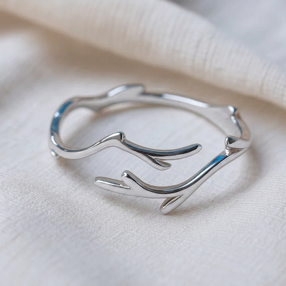 Naturaleza™ - Anillo Ajustable Sauce Plata 925