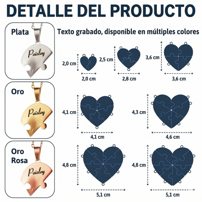Unión™ - Collar puzzle familiar personalizado