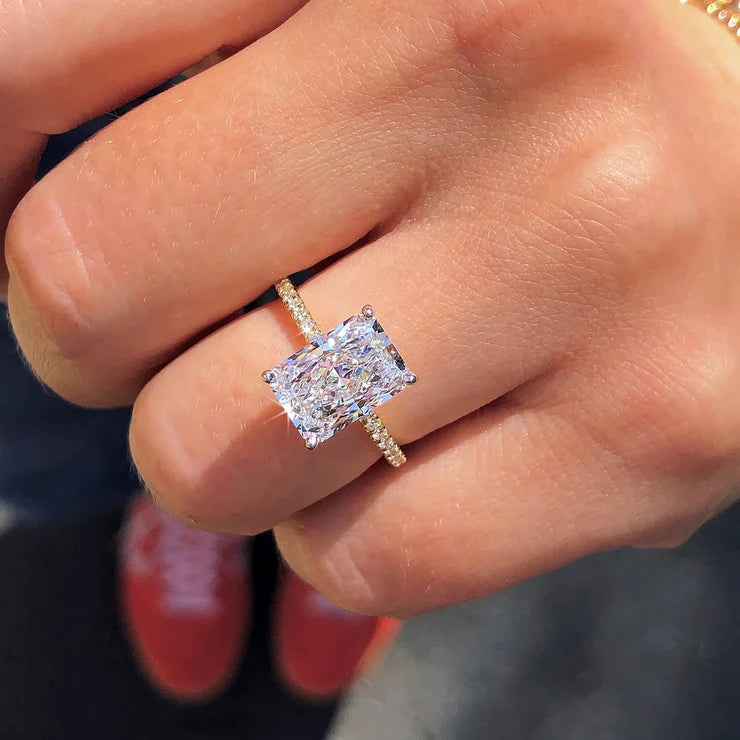 Cuadrado™ - Anillo moissanita & Plata 925