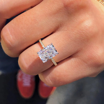 Cuadrado™ - Anillo moissanita & Plata 925