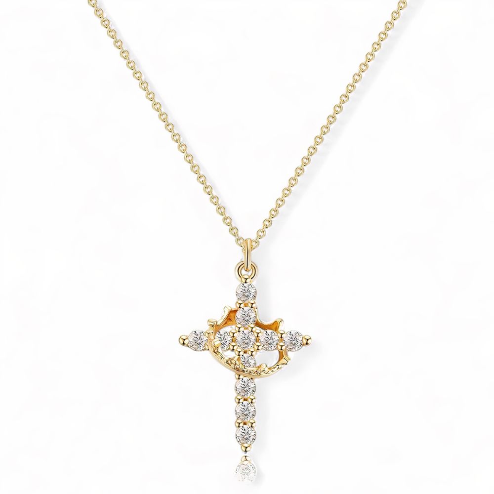 Fe™ - Colgante cruz con corona