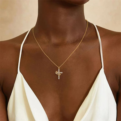 Fe™ - Colgante cruz con corona