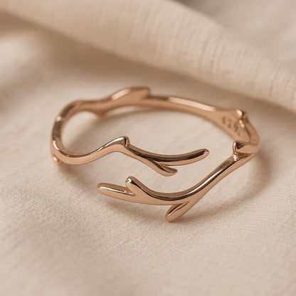 Naturaleza™ - Anillo Ajustable Sauce Plata 925