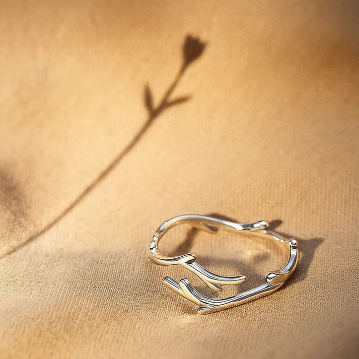 Naturaleza™ - Anillo Ajustable Sauce Plata 925