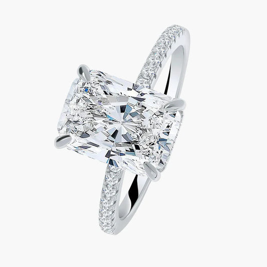Cuadrado™ - Anillo moissanita & Plata 925